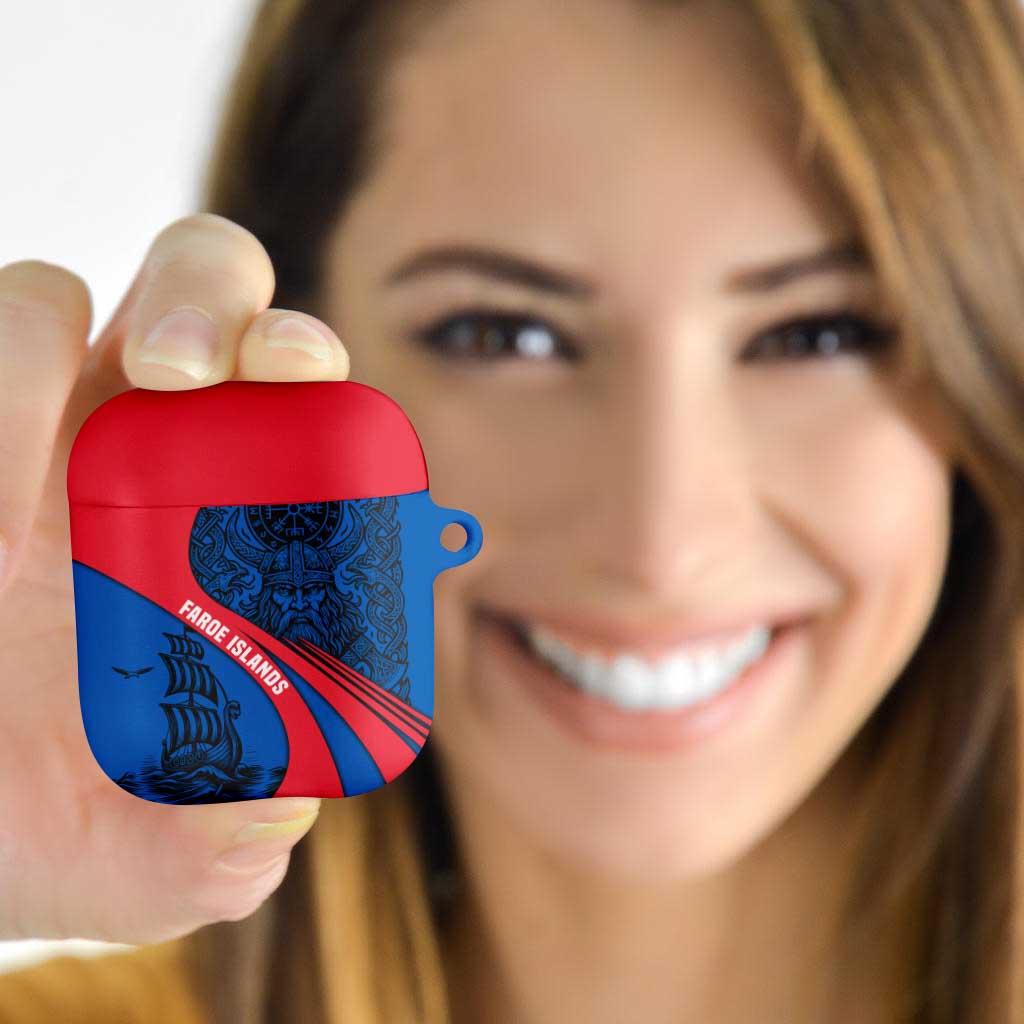 Faroe Islands AirPods Case with Viking Warrior and Longship Design - Wonder Print Shop