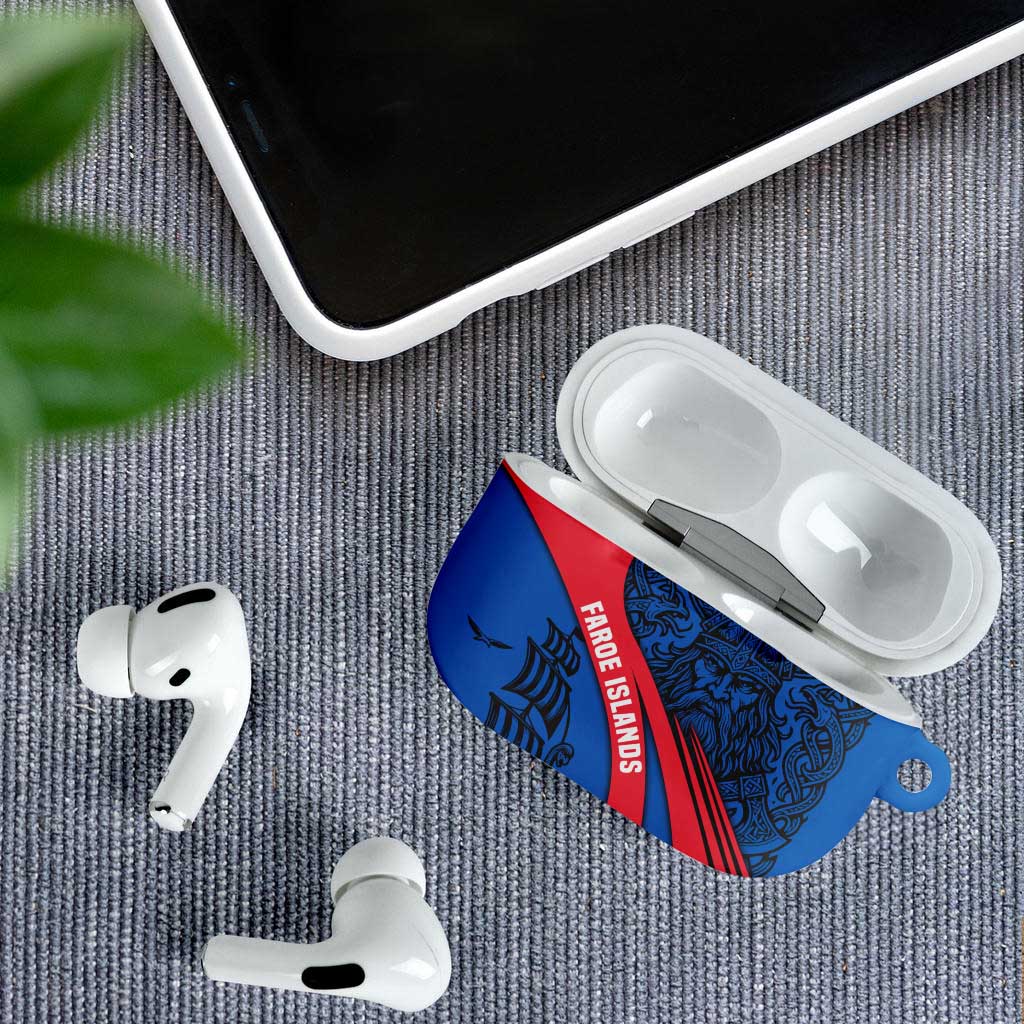 Faroe Islands AirPods Case with Viking Warrior and Longship Design - Wonder Print Shop