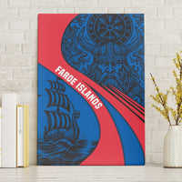 Faroe Islands Canvas Wall Art with Viking Warrior and Longship Design - Wonder Print Shop