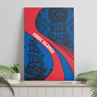 Faroe Islands Canvas Wall Art with Viking Warrior and Longship Design - Wonder Print Shop