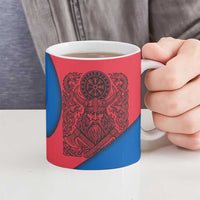 Faroe Islands Ceramic Mug with Viking Warrior and Longship Design - Wonder Print Shop