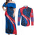 Faroe Islands Couples Matching Off Shoulder Maxi Dress and Long Sleeve Button Shirt with Viking Warrior and Longship Design - Wonder Print Shop