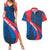 Faroe Islands Couples Matching Summer Maxi Dress and Hawaiian Shirt with Viking Warrior and Longship Design - Wonder Print Shop