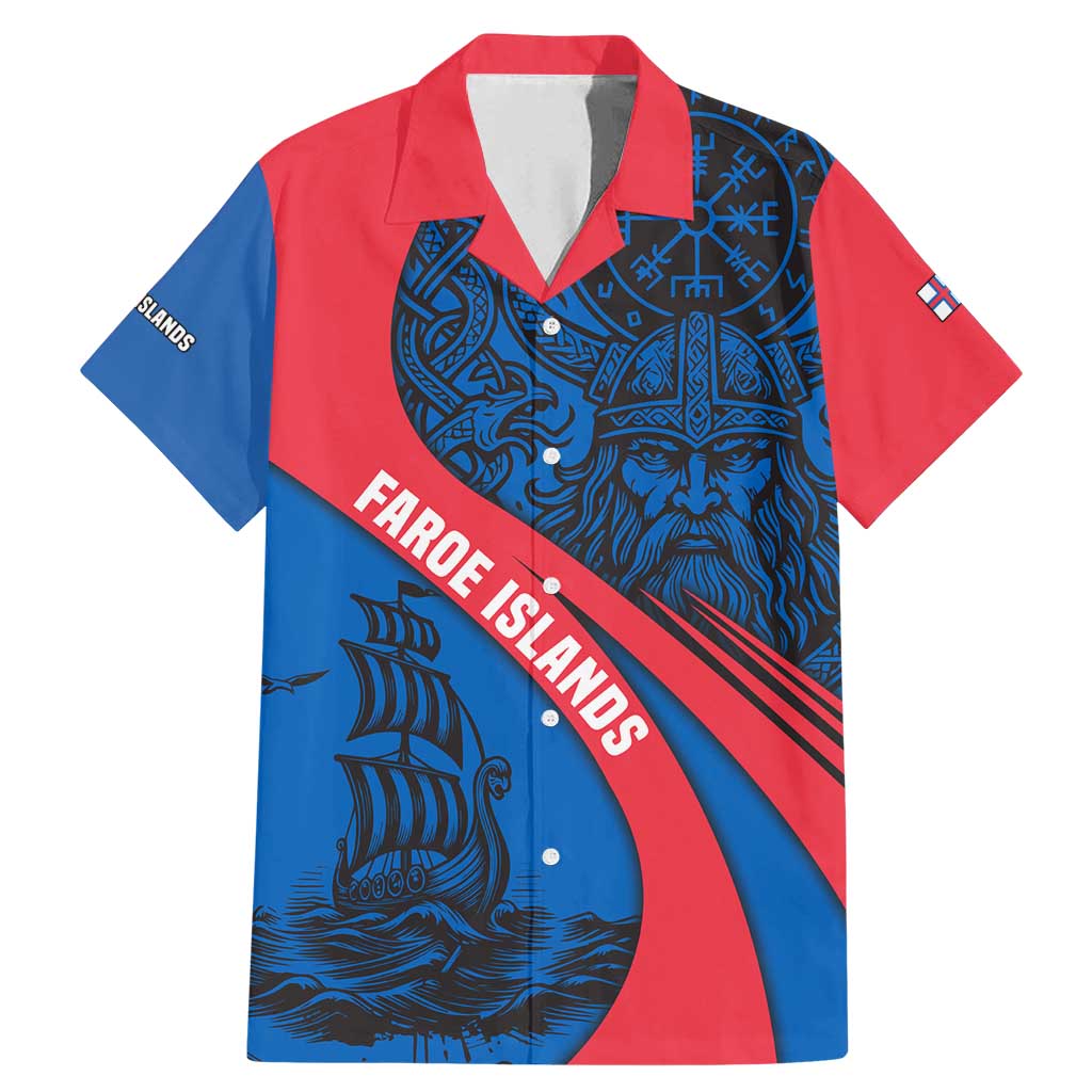 Faroe Islands Family Matching Mermaid Dress and Hawaiian Shirt with Viking Warrior and Longship Design - Wonder Print Shop