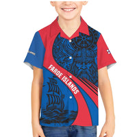 Faroe Islands Family Matching Mermaid Dress and Hawaiian Shirt with Viking Warrior and Longship Design - Wonder Print Shop