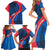 Faroe Islands Family Matching Short Sleeve Bodycon Dress and Hawaiian Shirt with Viking Warrior and Longship Design - Wonder Print Shop