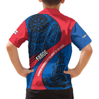 Faroe Islands Family Matching Summer Maxi Dress and Hawaiian Shirt with Viking Warrior and Longship Design - Wonder Print Shop