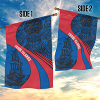 Faroe Islands Garden Flag with Viking Warrior and Longship Design - Wonder Print Shop