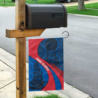 Faroe Islands Garden Flag with Viking Warrior and Longship Design - Wonder Print Shop