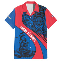 Faroe Islands Hawaiian Shirt with Viking Warrior and Longship Design - Wonder Print Shop