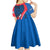Faroe Islands Kid Short Sleeve Dress with Viking Warrior and Longship Design - Wonder Print Shop