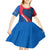 Faroe Islands Kid Short Sleeve Dress with Viking Warrior and Longship Design - Wonder Print Shop