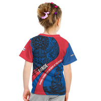 Faroe Islands Kid T Shirt with Viking Warrior and Longship Design - Wonder Print Shop