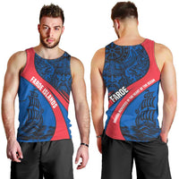 Faroe Islands Men Tank Top with Viking Warrior and Longship Design - Wonder Print Shop