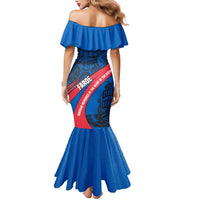 Faroe Islands Mermaid Dress with Viking Warrior and Longship Design - Wonder Print Shop