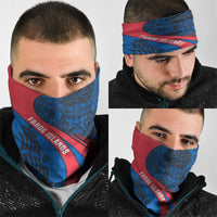 Faroe Islands Neck Gaiter with Viking Warrior and Longship Design TS04