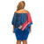 Faroe Islands Off Shoulder Short Dress with Viking Warrior and Longship Design - Wonder Print Shop