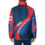 Faroe Islands Padded Jacket with Viking Warrior and Longship Design - Wonder Print Shop