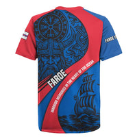 Faroe Islands Rugby Jersey with Viking Warrior and Longship Design - Wonder Print Shop