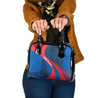Faroe Islands Shoulder Handbag with Viking Warrior and Longship Design - Wonder Print Shop