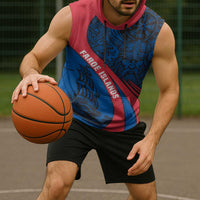 Faroe Islands Sleeveless Hoodie with Viking Warrior and Longship Design - Wonder Print Shop