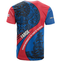 Faroe Islands T Shirt with Viking Warrior and Longship Design - Wonder Print Shop
