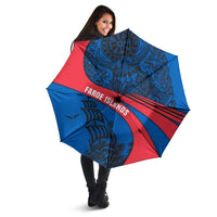 Faroe Islands Umbrella with Viking Warrior and Longship Design - Wonder Print Shop