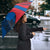Faroe Islands Umbrella with Viking Warrior and Longship Design - Wonder Print Shop