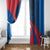 Faroe Islands Window Curtain with Viking Warrior and Longship Design - Wonder Print Shop