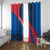 Faroe Islands Window Curtain with Viking Warrior and Longship Design - Wonder Print Shop