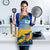 United States Virgin Islands Apron with Blue Yellow Eagle Design and Government Seal - Wonder Print Shop