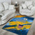 United States Virgin Islands Area Rug with Blue Yellow Eagle Design and Government Seal - Wonder Print Shop