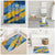 United States Virgin Islands Bathroom Set with Blue Yellow Eagle Design and Government Seal - Wonder Print Shop