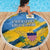 United States Virgin Islands Beach Blanket with Blue Yellow Eagle Design and Government Seal - Wonder Print Shop