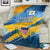 United States Virgin Islands Blanket with Blue Yellow Eagle Design and Government Seal - Wonder Print Shop