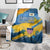 United States Virgin Islands Blanket with Blue Yellow Eagle Design and Government Seal - Wonder Print Shop