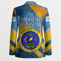 United States Virgin Islands Blazer with Blue Yellow Eagle Design and Government Seal - Wonder Print Shop