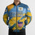 United States Virgin Islands Bomber Puffer Jacket with Blue Yellow Eagle Design and Government Seal - Wonder Print Shop