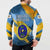 United States Virgin Islands Button Sweatshirt with Blue Yellow Eagle Design and Government Seal - Wonder Print Shop