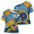 United States Virgin Islands Cross Shoulder Shirt with Blue Yellow Eagle Design and Government Seal - Wonder Print Shop
