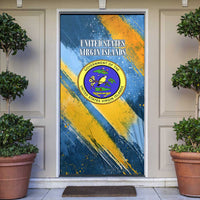 United States Virgin Islands Door Cover with Blue Yellow Eagle Design and Government Seal - Wonder Print Shop