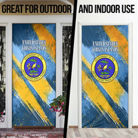United States Virgin Islands Door Cover with Blue Yellow Eagle Design and Government Seal - Wonder Print Shop