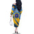 United States Virgin Islands Family Matching Off The Shoulder Long Sleeve Dress and Hawaiian Shirt with Blue Yellow Eagle Design and Government Seal - Wonder Print Shop