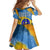 United States Virgin Islands Family Matching Off Shoulder Maxi Dress and Hawaiian Shirt with Blue Yellow Eagle Design and Government Seal - Wonder Print Shop