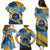 United States Virgin Islands Family Matching Puletasi and Hawaiian Shirt with Blue Yellow Eagle Design and Government Seal - Wonder Print Shop