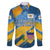 United States Virgin Islands Family Matching Puletasi and Hawaiian Shirt with Blue Yellow Eagle Design and Government Seal - Wonder Print Shop