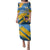 United States Virgin Islands Family Matching Puletasi and Hawaiian Shirt with Blue Yellow Eagle Design and Government Seal - Wonder Print Shop