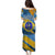 United States Virgin Islands Family Matching Puletasi and Hawaiian Shirt with Blue Yellow Eagle Design and Government Seal - Wonder Print Shop