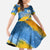 United States Virgin Islands Family Matching Summer Maxi Dress and Hawaiian Shirt with Blue Yellow Eagle Design and Government Seal - Wonder Print Shop