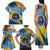 United States Virgin Islands Family Matching Tank Maxi Dress and Hawaiian Shirt with Blue Yellow Eagle Design and Government Seal - Wonder Print Shop